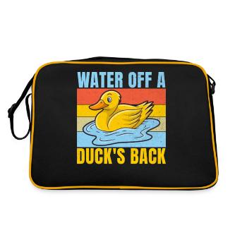 Cadeaux de canard pour les amateurs de canard - Sac Retro - noir/or - Dos