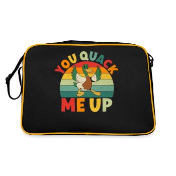 Cadeaux de canard pour les amateurs de canard - Sac Retro - noir/or - Dos