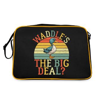 Cadeaux de canard pour les amateurs de canard - Sac Retro - noir/or - Dos