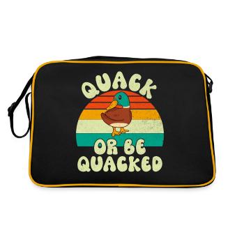 Cadeaux de canard pour les amateurs de canard - Sac Retro - noir/or - Dos