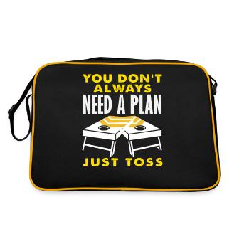 Cornhole lovers getting easy toss - Retro Bag - black/gold - Back