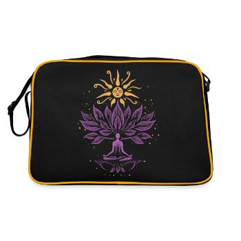 Meditation Funny Laughter Yoga - Retro Bag - black/gold - Back