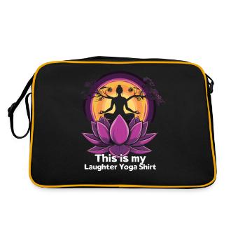 Meditation Funny Laughter Yoga - Retro Bag - black/gold - Back