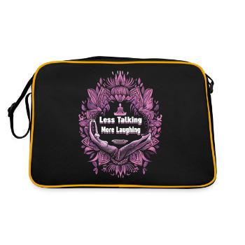 Meditation Funny Laughter Yoga - Retro Bag - black/gold - Back