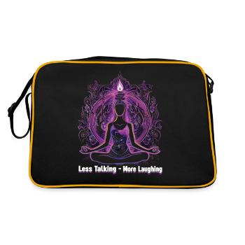 Meditation Funny Laughter Yoga - Retro Bag - black/gold - Back