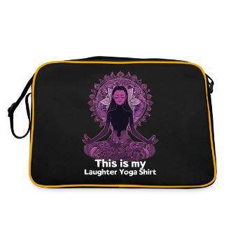 Meditation Funny Laughter Yoga - Retro Bag - black/gold - Back