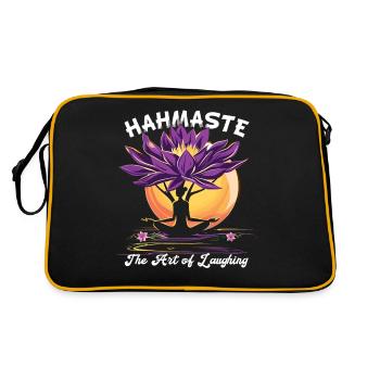 Meditation Funny Laughter Yoga - Retro Bag - black/gold - Back