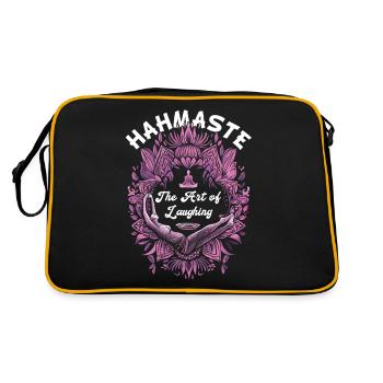 Meditation Funny Laughter Yoga - Retro Bag - black/gold - Back
