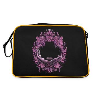 Meditation Funny Laughter Yoga - Retro Bag - black/gold - Back