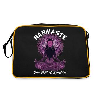 Meditation Funny Laughter Yoga - Retro Bag - black/gold - Back