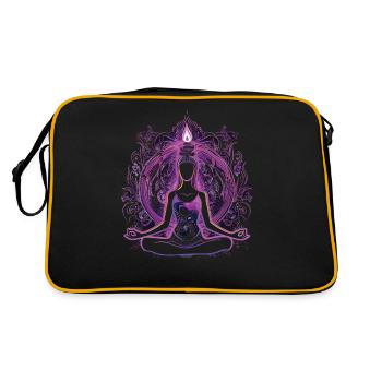 Meditation Funny Laughter Yoga - Retro Bag - black/gold - Back