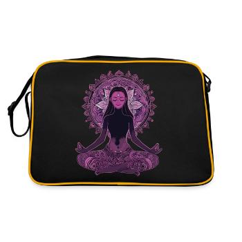 Meditation Funny Laughter Yoga - Retro Bag - black/gold - Back