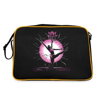 Meditation Funny Laughter Yoga - Retro Bag - black/gold - Back
