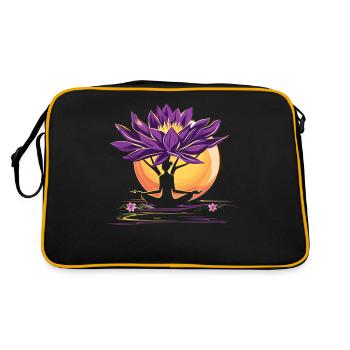 Meditation Funny Laughter Yoga - Retro Bag - black/gold - Back