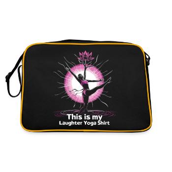 Meditation Funny Laughter Yoga - Retro Bag - black/gold - Back