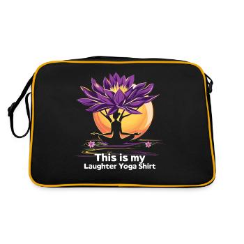 Meditation Funny Laughter Yoga - Retro Bag - black/gold - Back