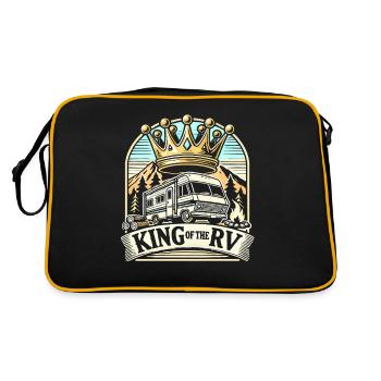 König des Wohnmobils - Retro Tasche - Schwarz/Gold - Hinten