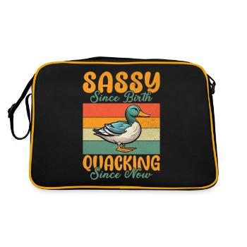 Cadeaux de canard pour les amateurs de canard - Sac Retro - noir/or - Dos