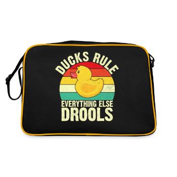 Cadeaux de canard pour les amateurs de canard - Sac Retro - noir/or - Dos