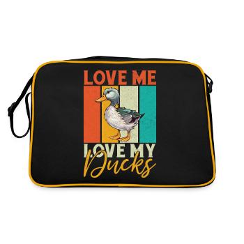 Cadeaux de canard pour les amateurs de canard - Sac Retro - noir/or - Dos