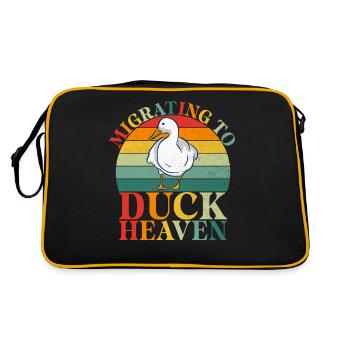 Cadeaux de canard pour les amateurs de canard - Sac Retro - noir/or - Dos