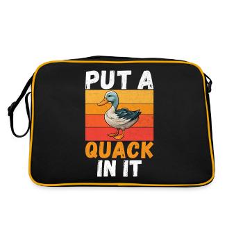 Cadeaux de canard pour les amateurs de canard - Sac Retro - noir/or - Dos