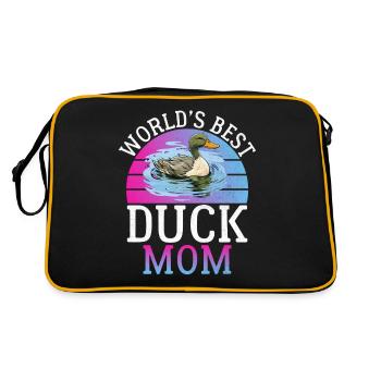Cadeaux de canard pour les amateurs de canard - Sac Retro - noir/or - Dos
