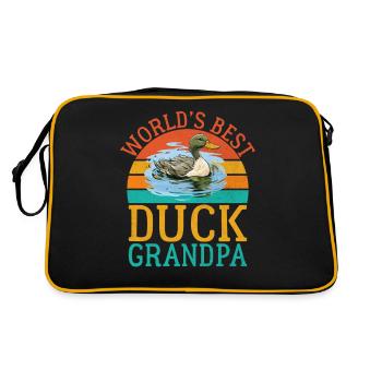 Cadeaux de canard pour les amateurs de canard - Sac Retro - noir/or - Dos