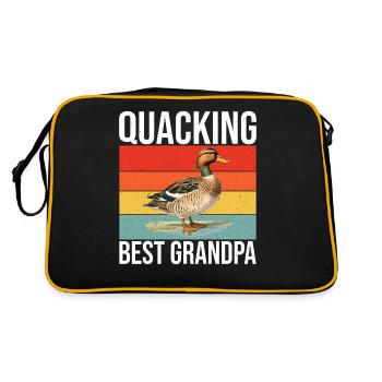 Cadeaux de canard pour les amateurs de canard - Sac Retro - noir/or - Dos