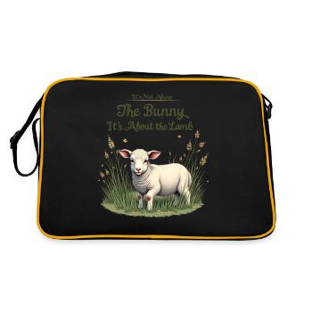 It's not about the bunny, it's about Lamb Easter - Retro Bag - black/gold - Back