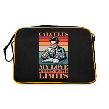 Mathematician Calculus My Love Comes Statistics - Retro Tasche - Schwarz/Gold - Hinten
