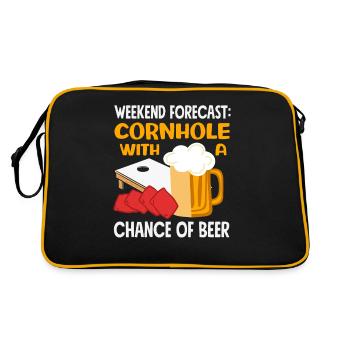 Cornhole Lovers Weekend Prediction - Retro Bag - black/gold - Back