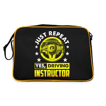 Instructeur de conduite en auto-école - Sac Retro - noir/or - Dos