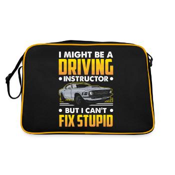Instructeur de conduite en auto-école - Sac Retro - noir/or - Dos