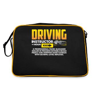 Instructeur de conduite en auto-école - Sac Retro - noir/or - Dos