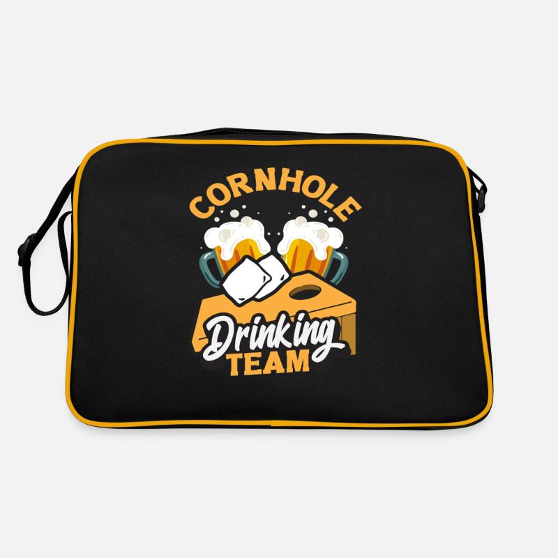Cornhole Drinking Team Fun for Cornhole Players Retro Bag