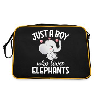 Cadeaux d’amoureux des éléphants - Sac Retro - noir/or - Dos