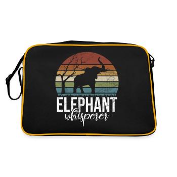 Cadeaux d’amoureux des éléphants - Sac Retro - noir/or - Dos