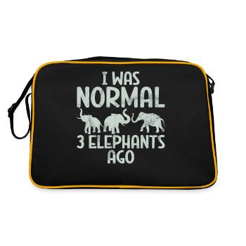 Cadeaux d’amoureux des éléphants - Sac Retro - noir/or - Dos