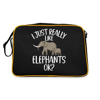 Cadeaux d’amoureux des éléphants - Sac Retro - noir/or - Dos