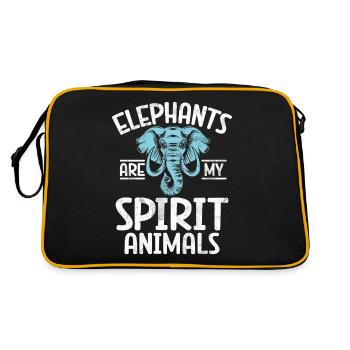 Cadeaux d’amoureux des éléphants - Sac Retro - noir/or - Dos