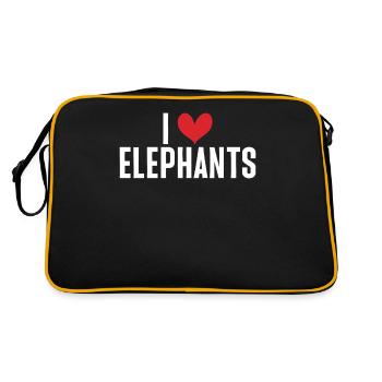 Cadeaux d’amoureux des éléphants - Sac Retro - noir/or - Dos