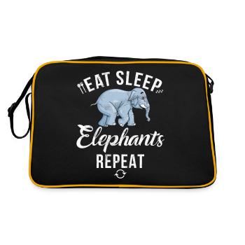 Cadeaux d’amoureux des éléphants - Sac Retro - noir/or - Dos
