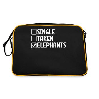 Cadeaux d’amoureux des éléphants - Sac Retro - noir/or - Dos