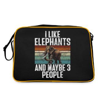 Cadeaux d’amoureux des éléphants - Sac Retro - noir/or - Dos