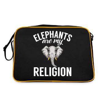 Cadeaux d’amoureux des éléphants - Sac Retro - noir/or - Dos
