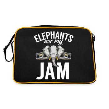 Cadeaux d’amoureux des éléphants - Sac Retro - noir/or - Dos