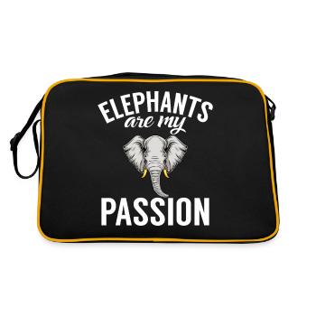 Cadeaux d’amoureux des éléphants - Sac Retro - noir/or - Dos