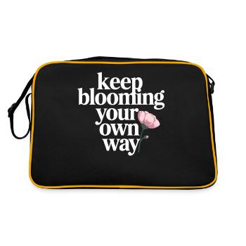Continuez à fleurir à votre façon Fleur - Sac Retro - noir/or - Dos