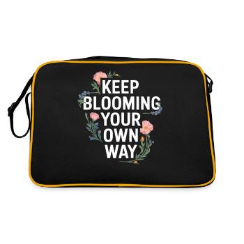 Continuez à fleurir à votre façon Motif floral - Sac Retro - noir/or - Dos